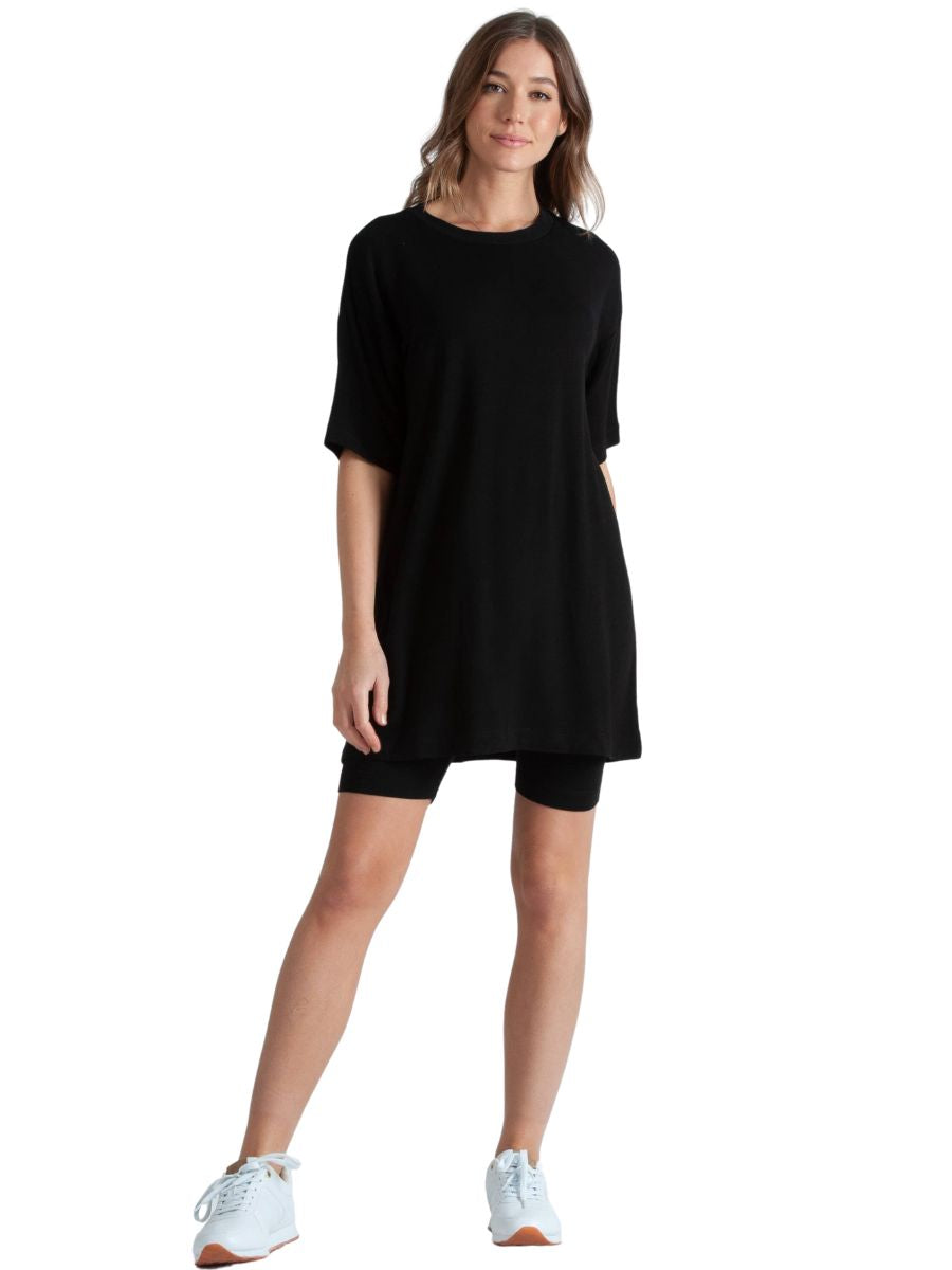 MONICA JERSEY SHORTS-BLACK TEA