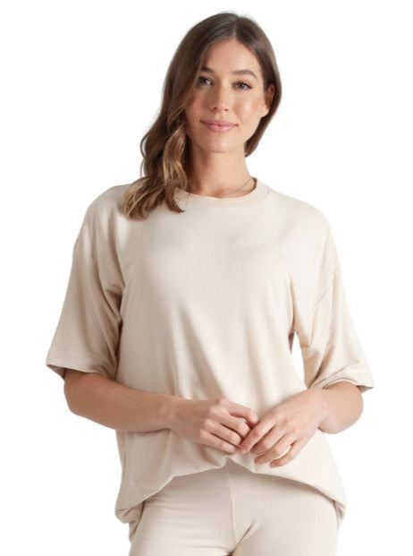 MONICA JERSEY TOP-MILK TEA