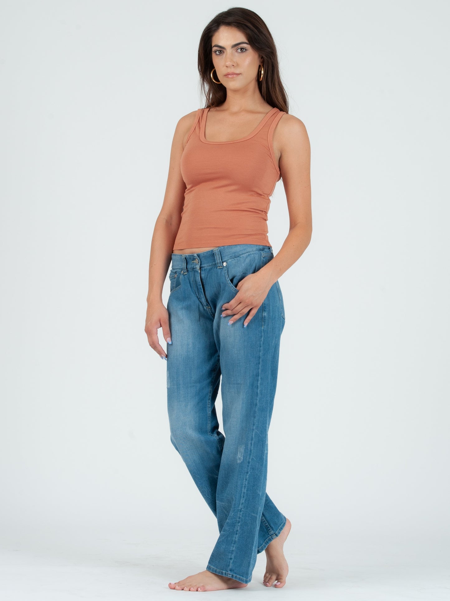 KATE CLASSIC TANK TOP-TERRACOTTA