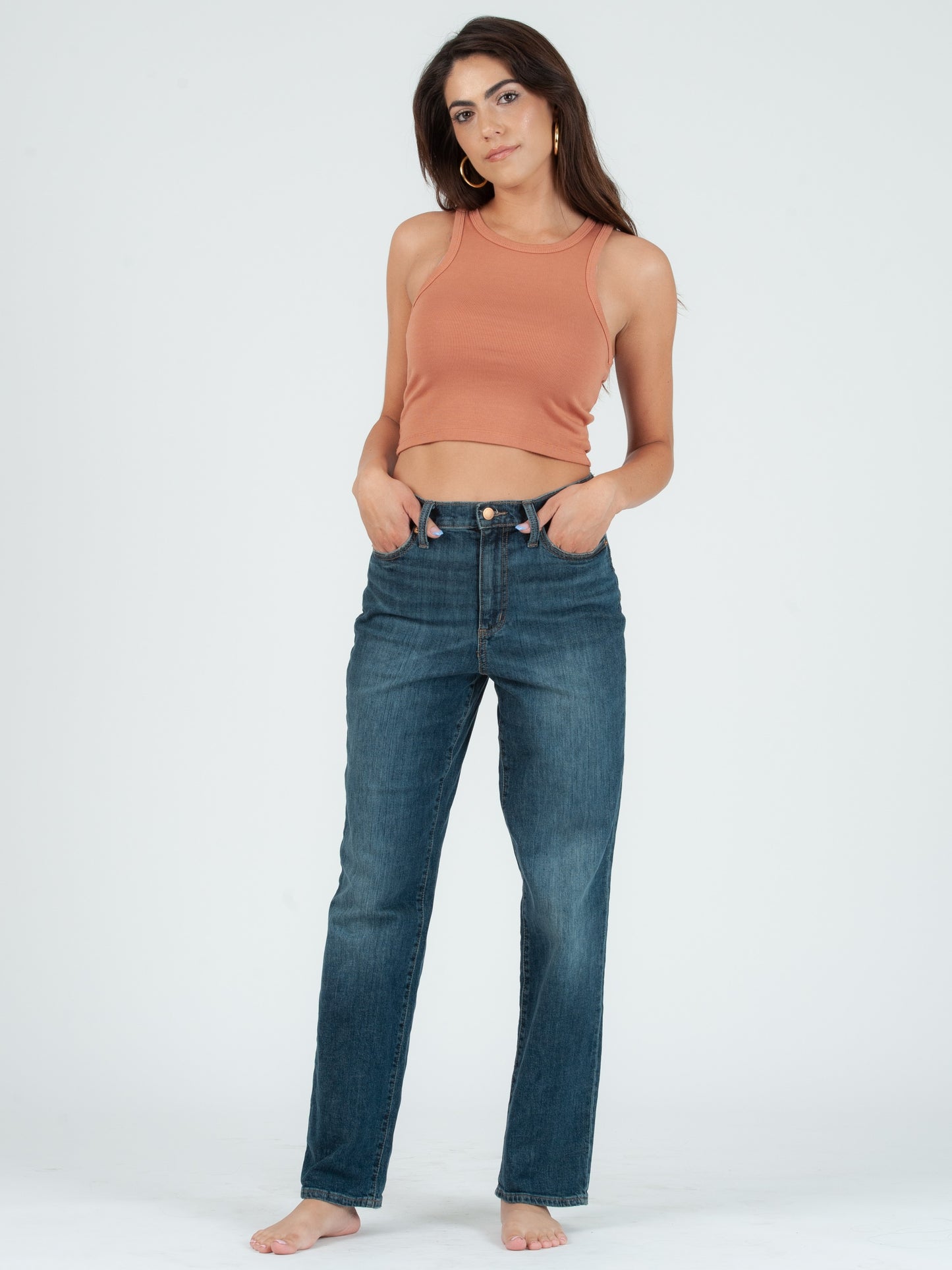 ALI CROPPED RACERBACK TANK-TERRACOTTA