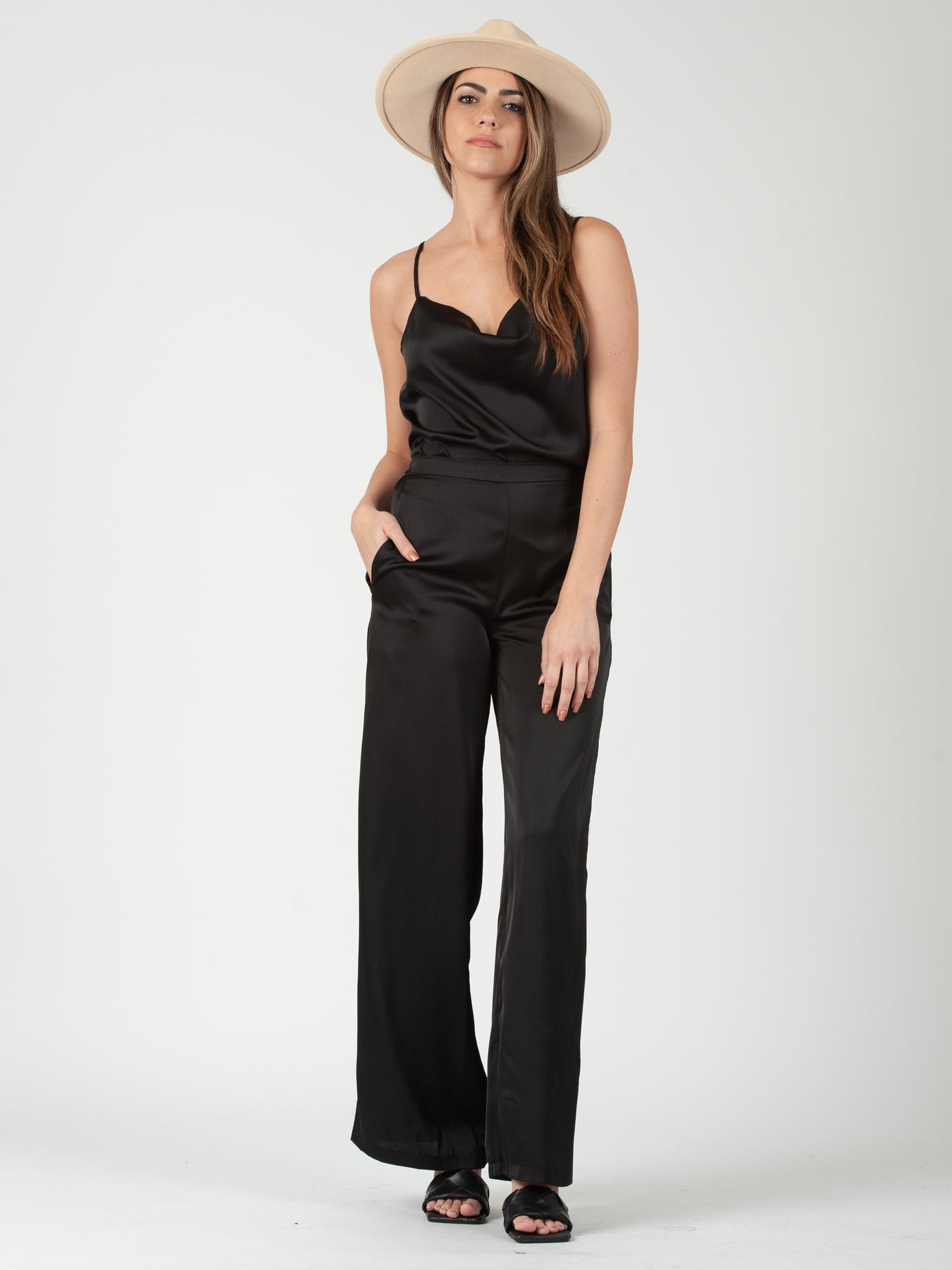 Women's Satin Cami & Pant Set