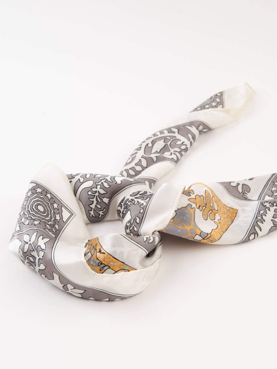 ZOOTOPIA SILKY SCARF/TOP-IVORY