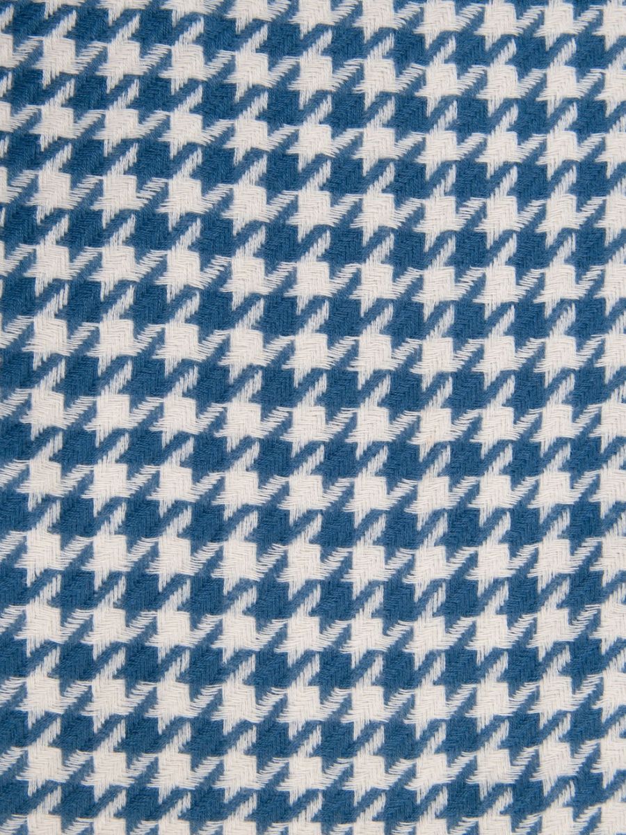 CLASSIC HOUNDSTOOTH SCARF-PARISIAN BLUE