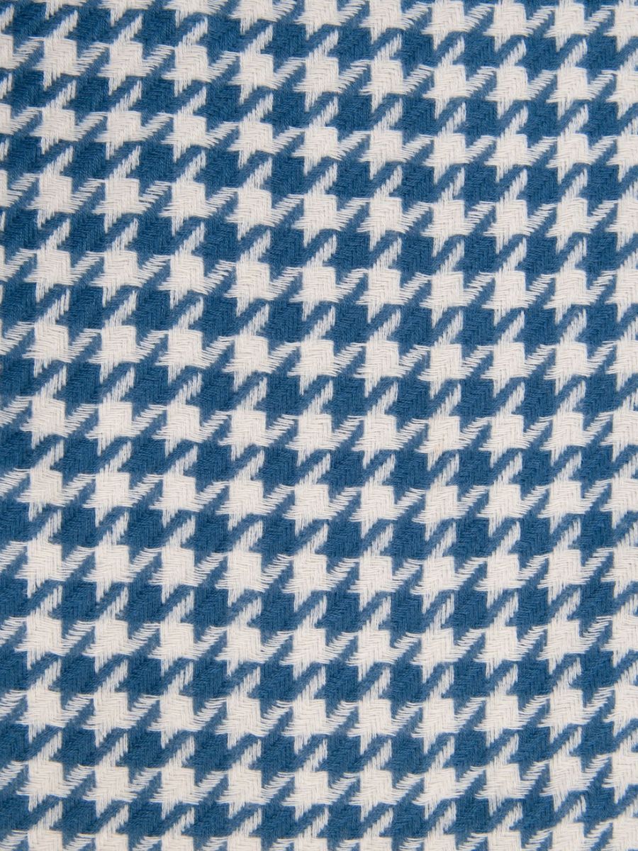 CLASSIC HOUNDSTOOTH SCARF-PARISIAN BLUE