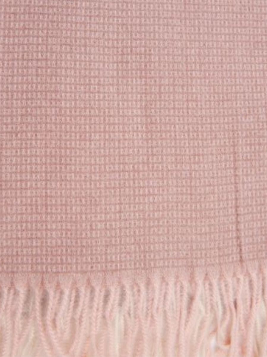 SQUAW VALLEY HERRINGBONE TEXTURE SCARF-PINK/BEIGE