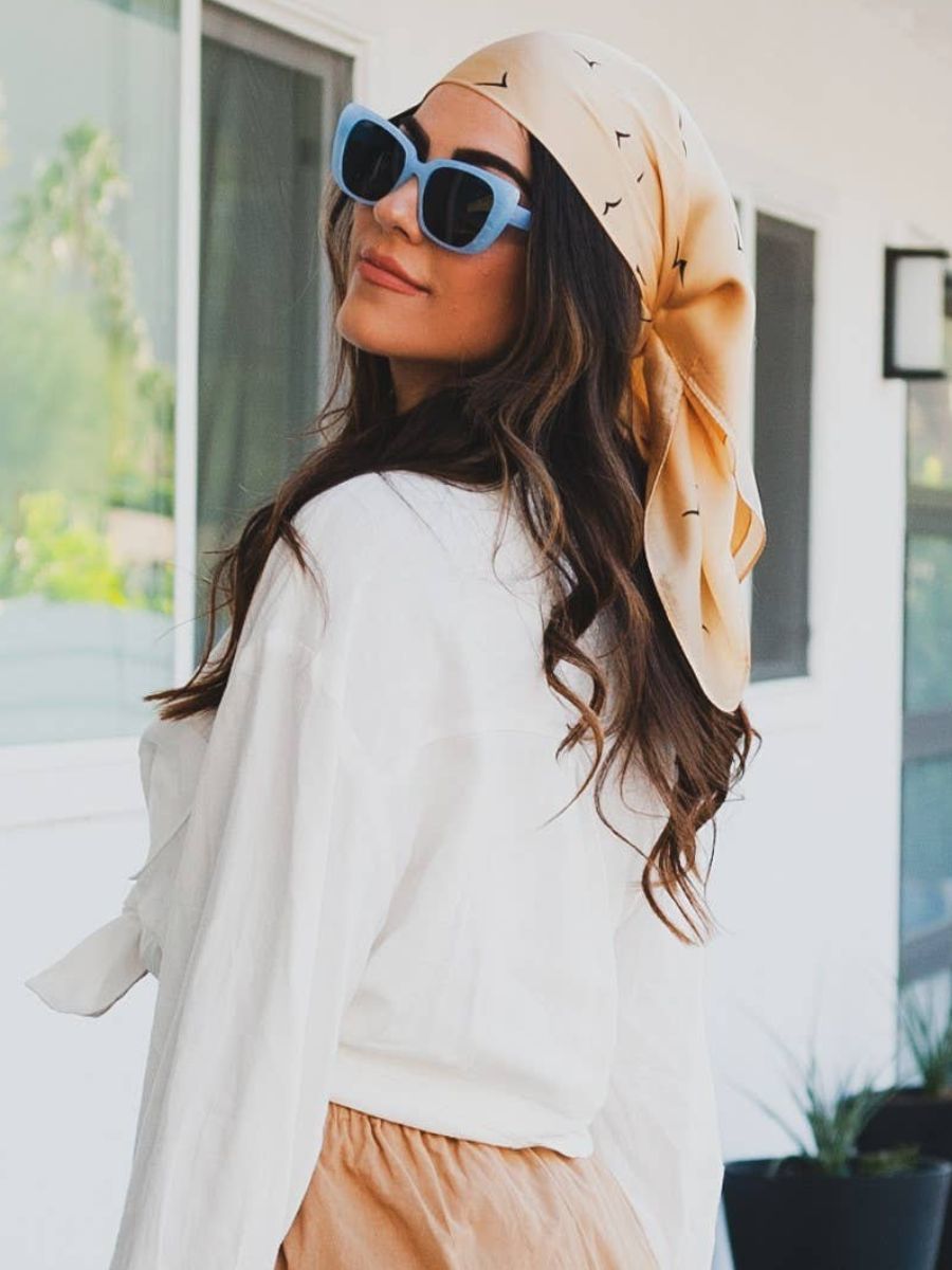 FLIGHT SATIN SCARF-SUN BIRD