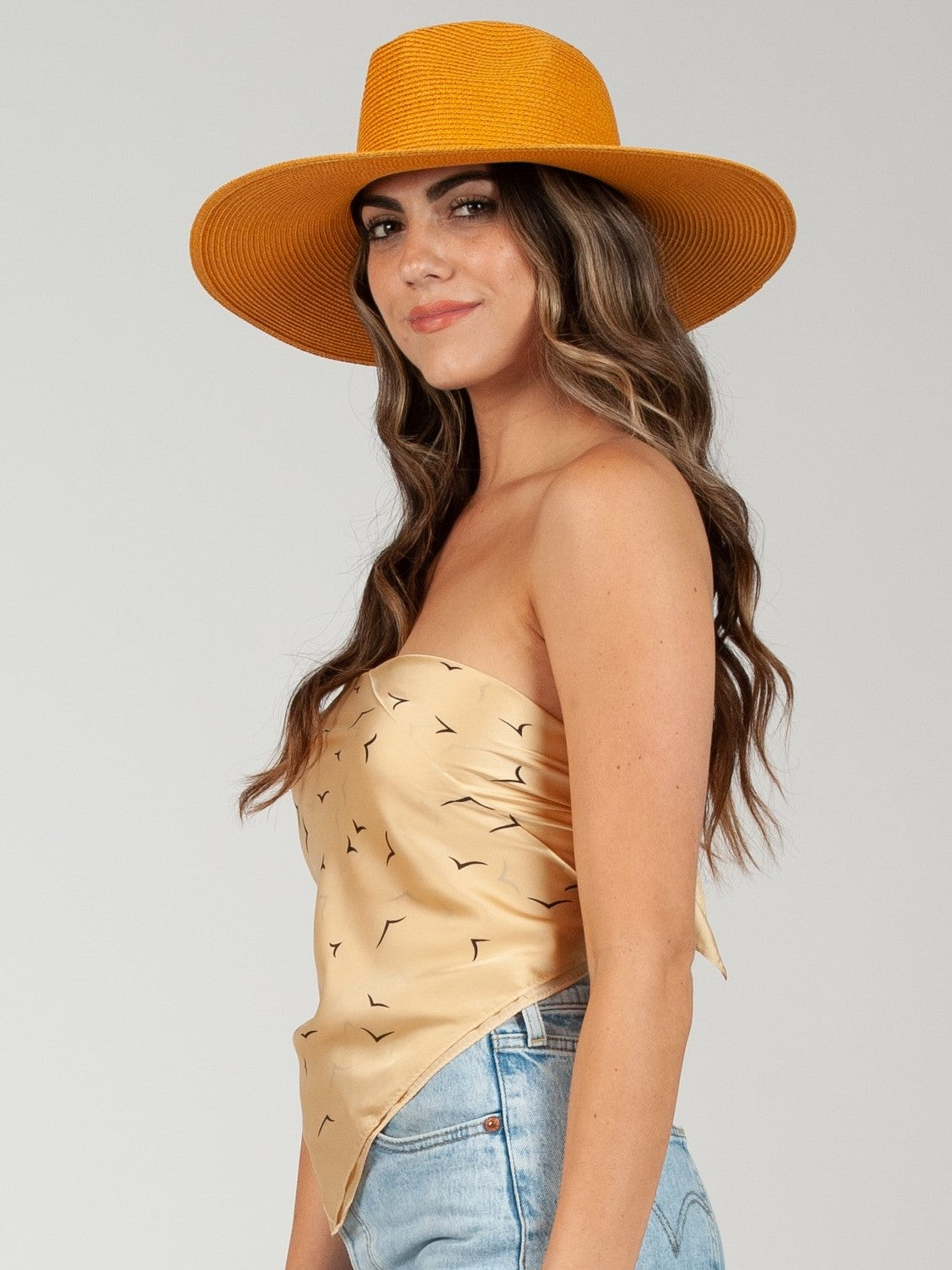 FLIGHT SATIN SCARF-SUN BIRD