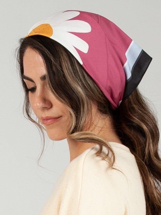 DOLLY SATIN SCARF-MAUVE DAISY