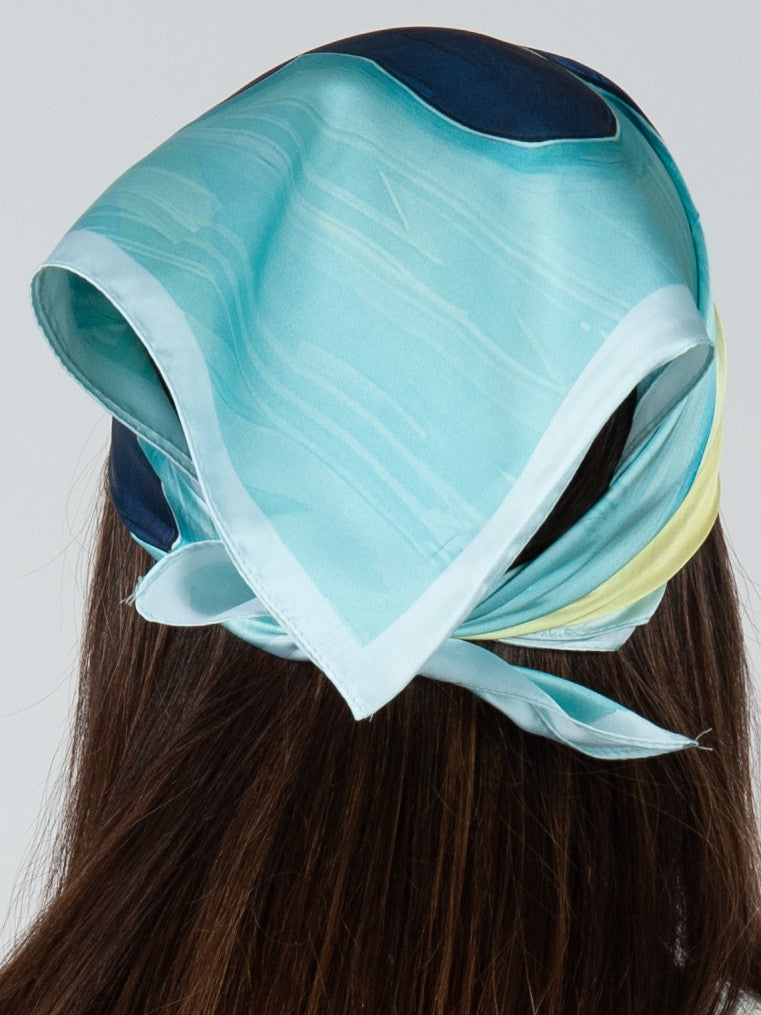 JASPER SATIN SCARF-MINT BLUE