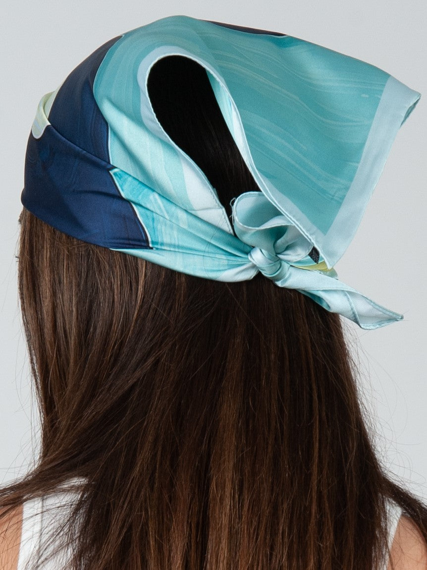 JASPER SATIN SCARF-MINT BLUE