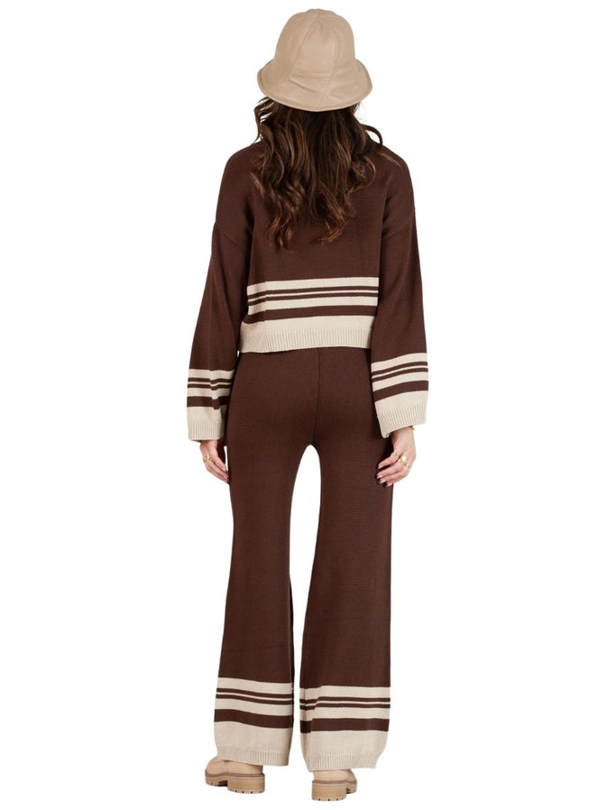CHEYENNE SWEATER TOP AND PANT SET-COCO BEIGE