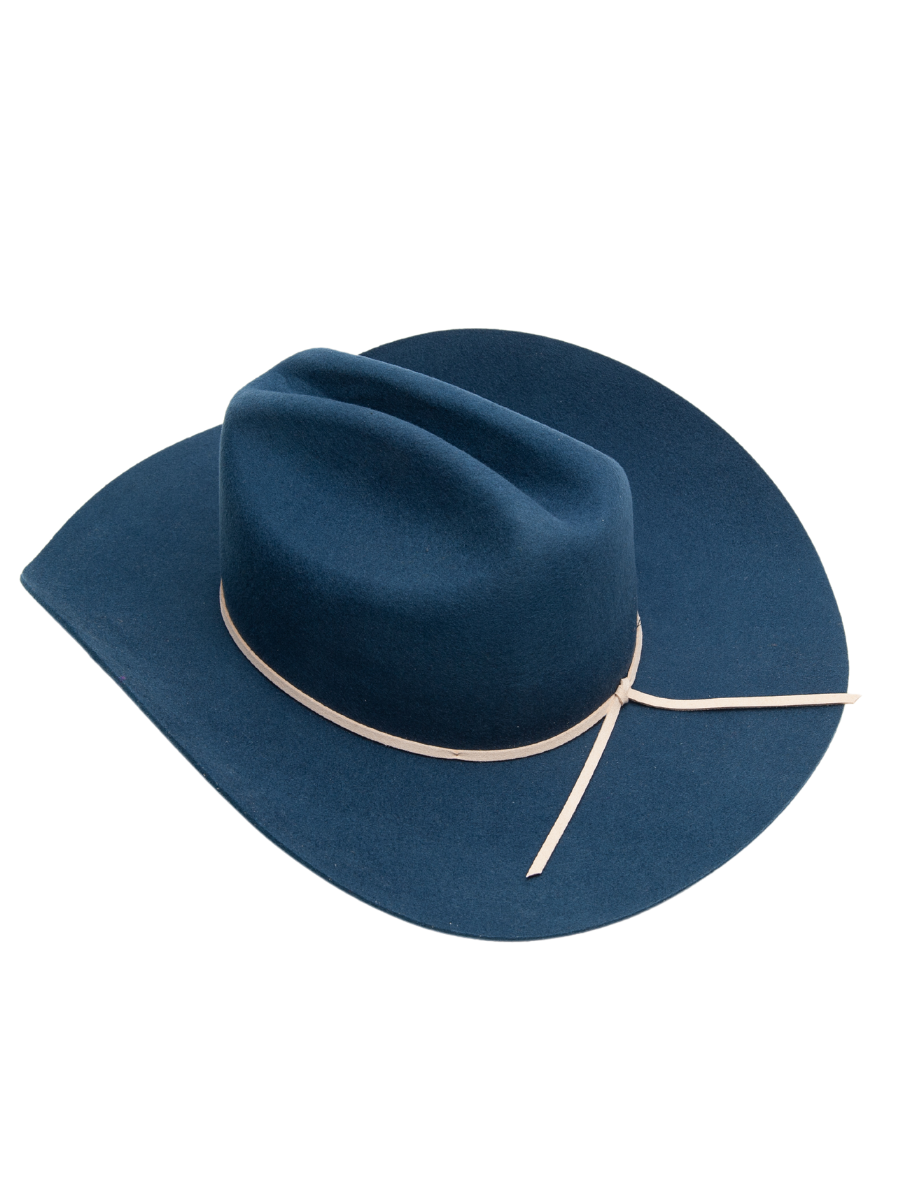 Women's Cattleman Rancher Wool Hat in Denim Blue