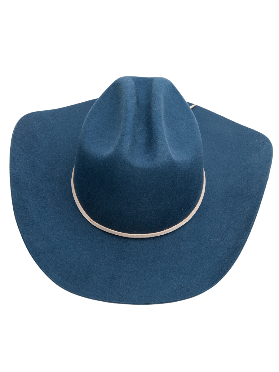 Women's Cattleman Rancher Wool Hat in Denim Blue