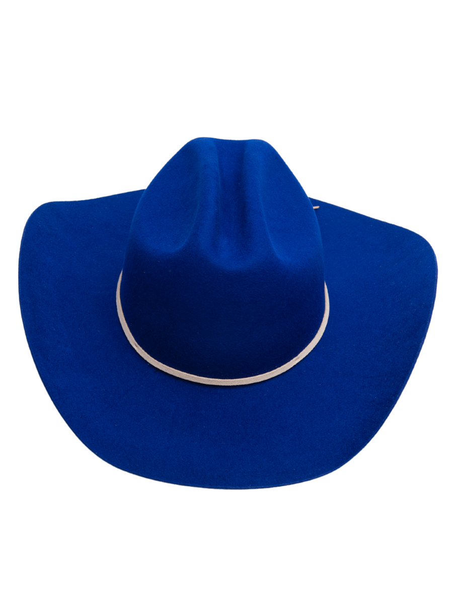 Women's Cattleman Rancher Wool Hat in Royal Blue