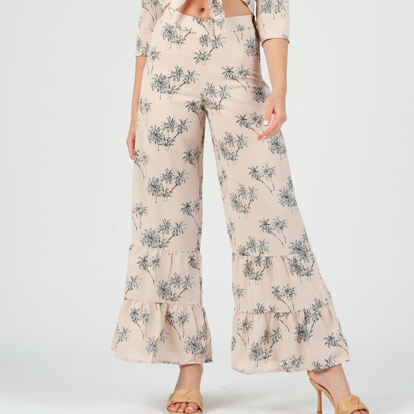 SABLE WIDE LEG PANTS-SANDY PALM