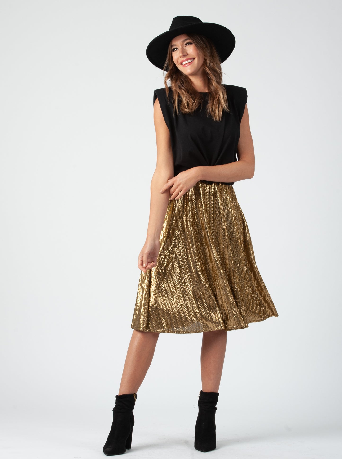 LA BELLE FOIL SKIRT