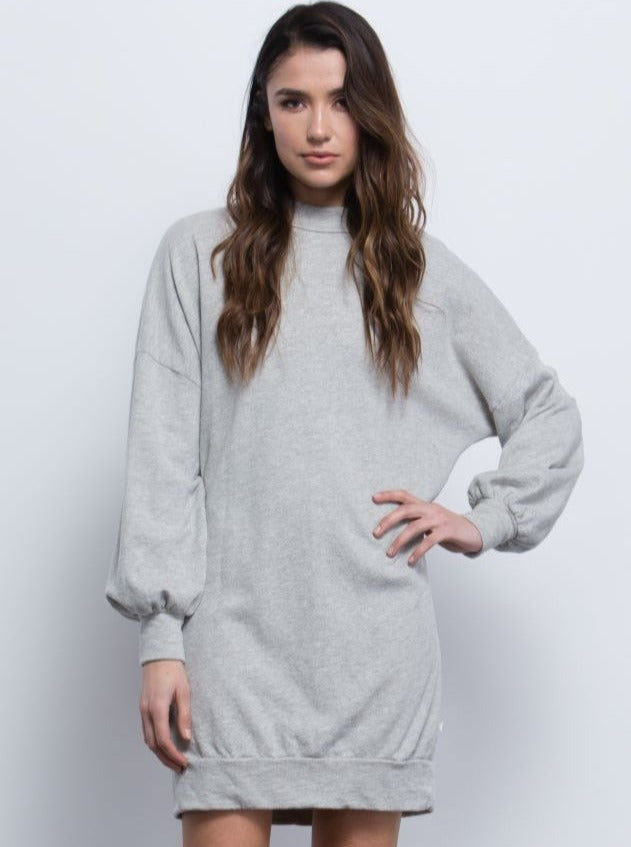 BETHANY SWEATER DRESS-H. GREY