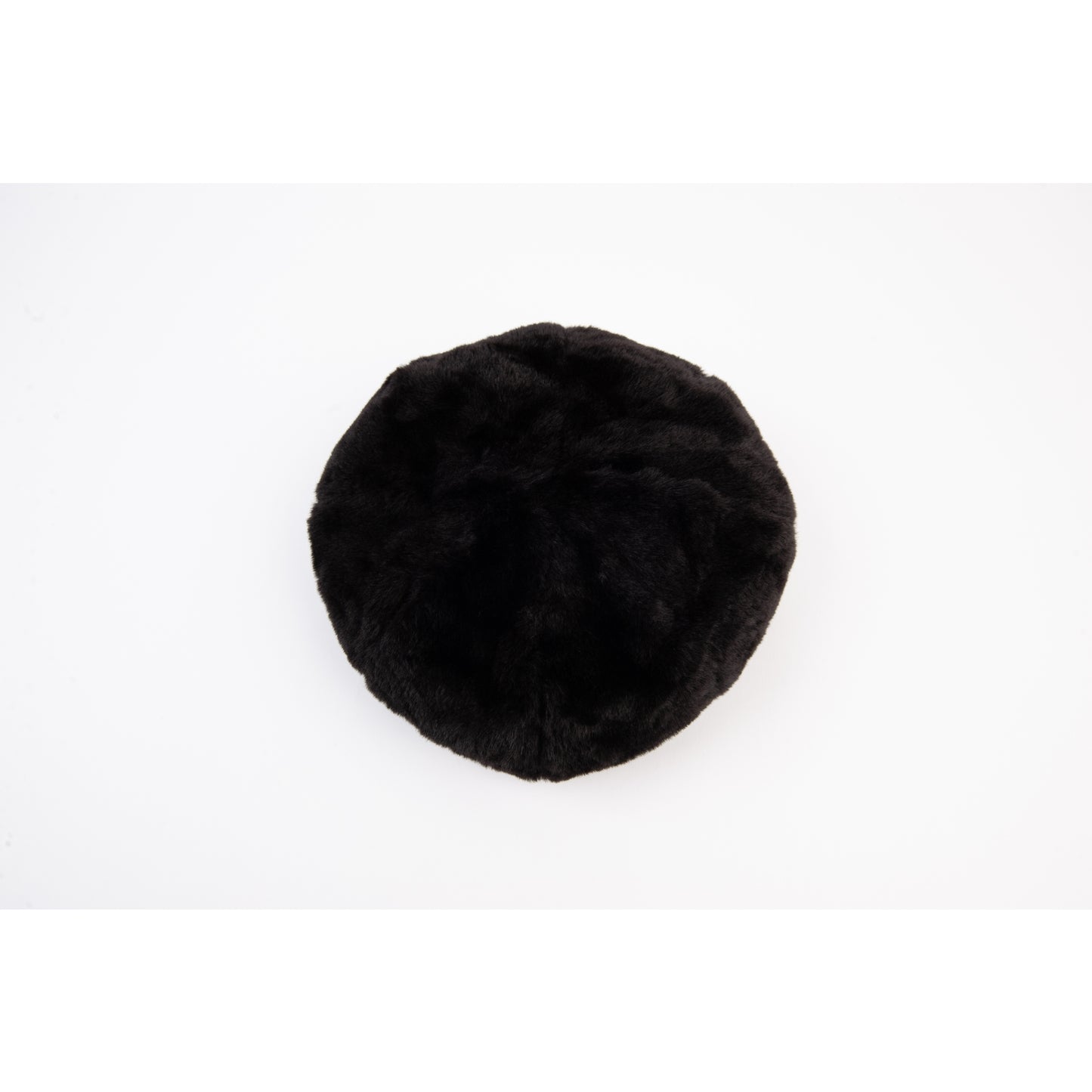SEZANNE FAUX MINK BERET-BLACK
