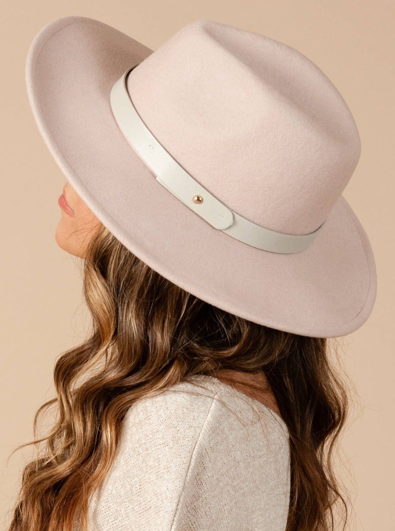 PRECIOUS WOOL FEDORA-BLUSH