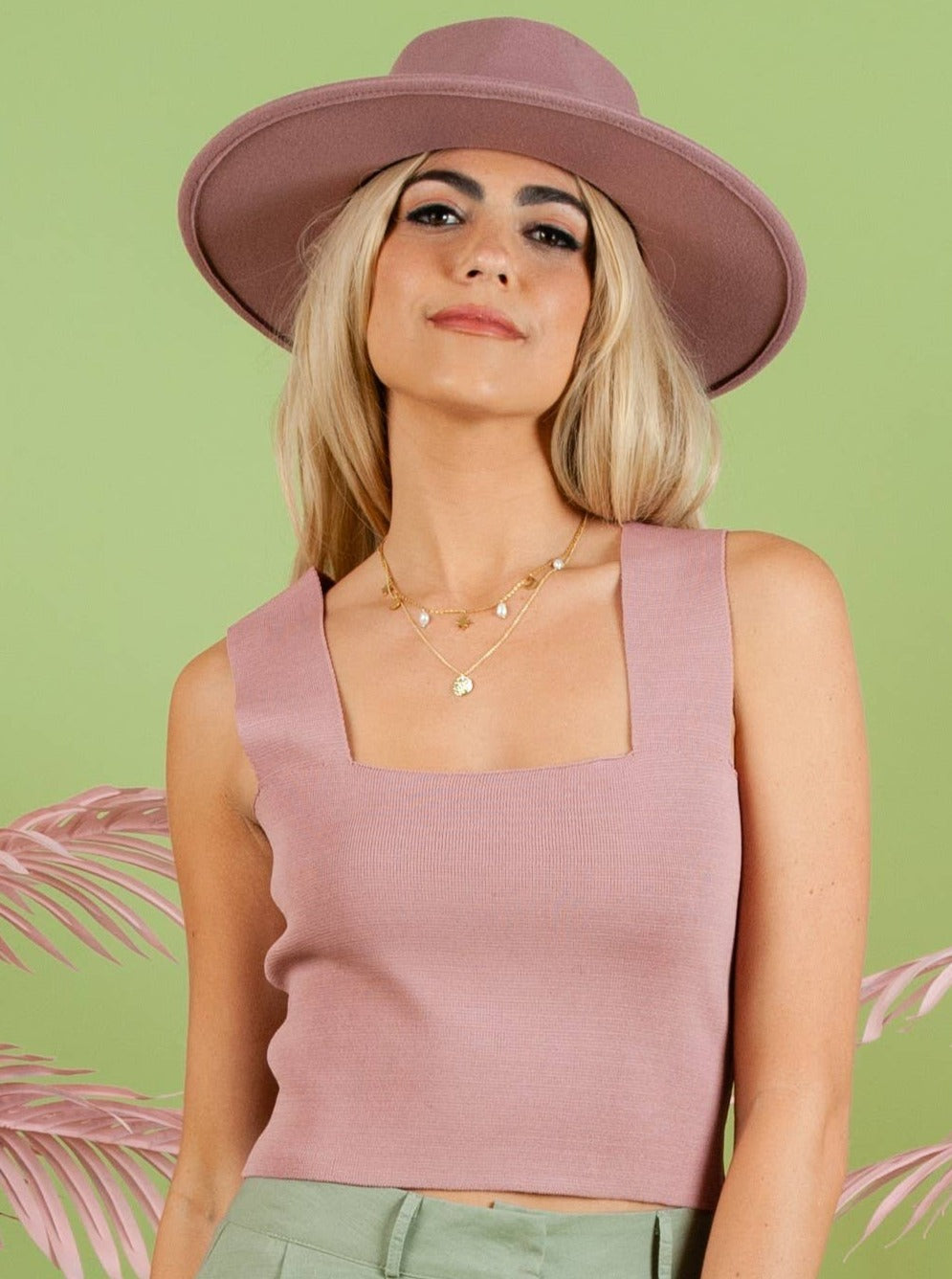 MAUVE KNIT TANK