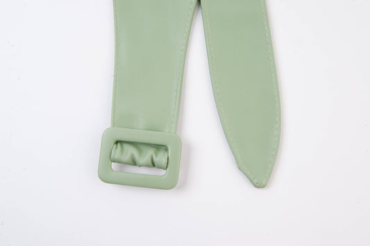 TISHA SQ BUCKLE VEGAN BELT  - MINT