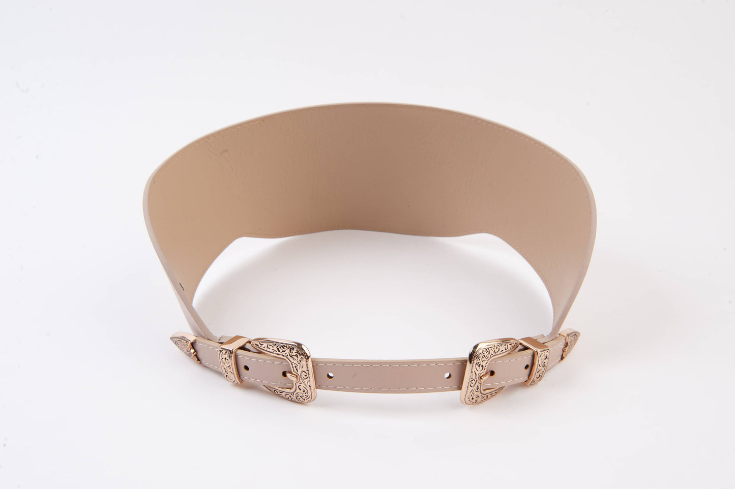 JEB DOUBLE WESTERN BUCKLE CORSETTE BELT - TAUPE