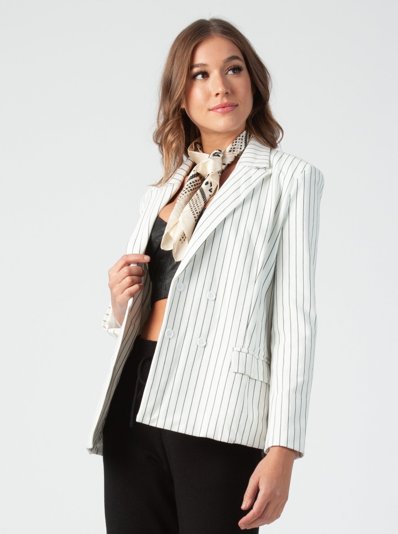 GIGI VEGAN LEATHER BUSTIER TOP-BLACK