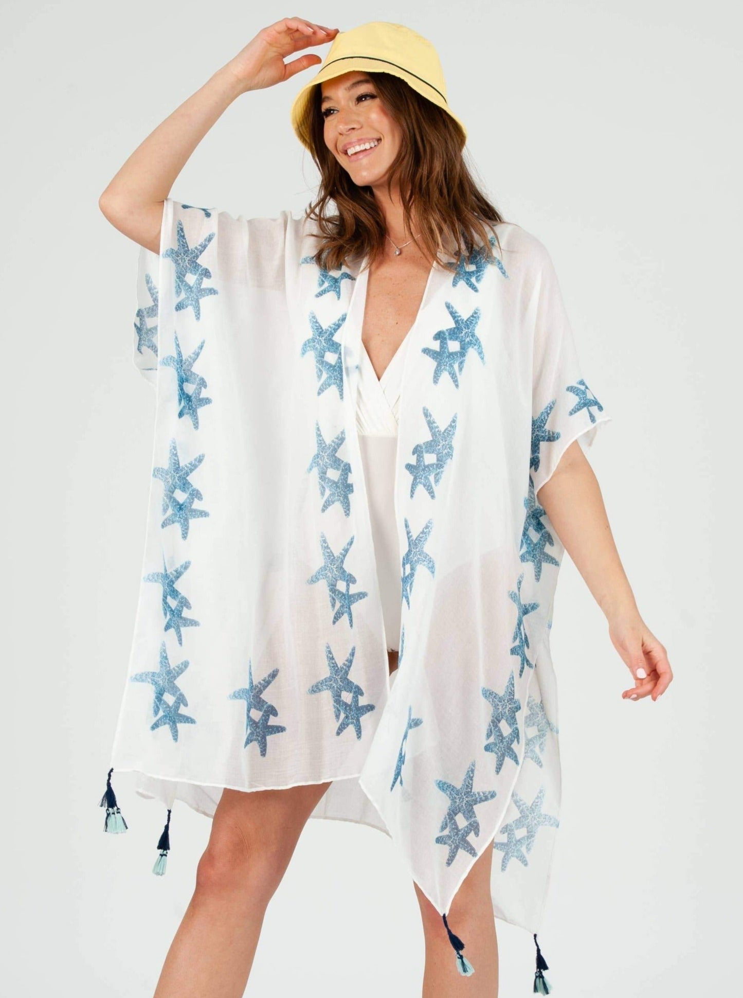 STARFISH PRINTED KIMONO