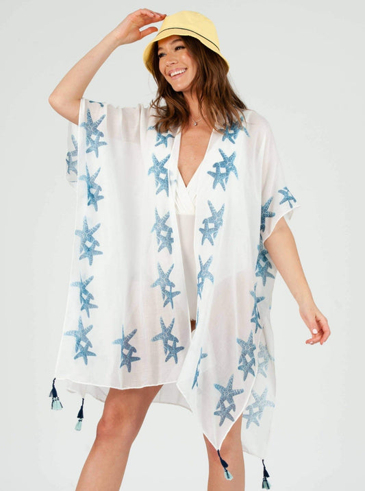 STARFISH PRINTED KIMONO