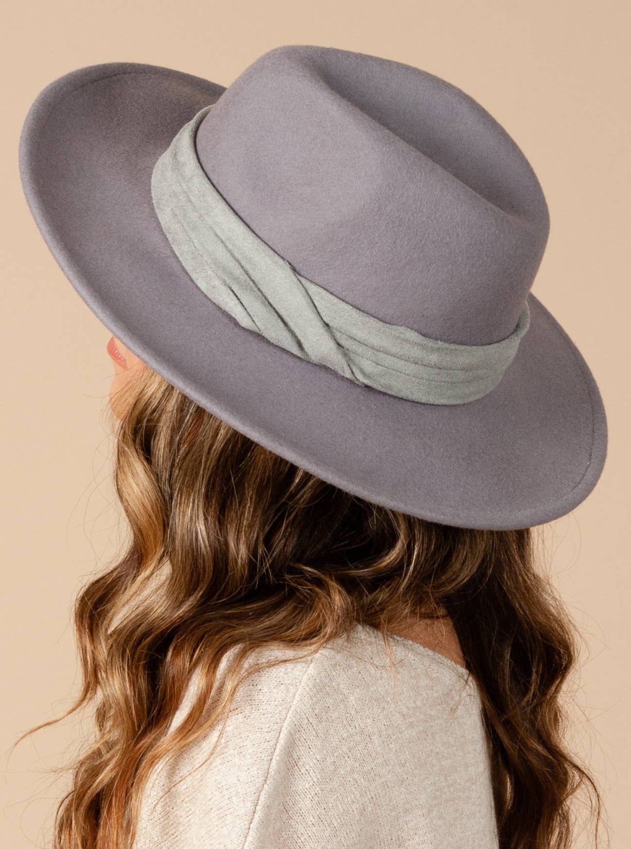 LOVELY WOOL FEDORA-GREY
