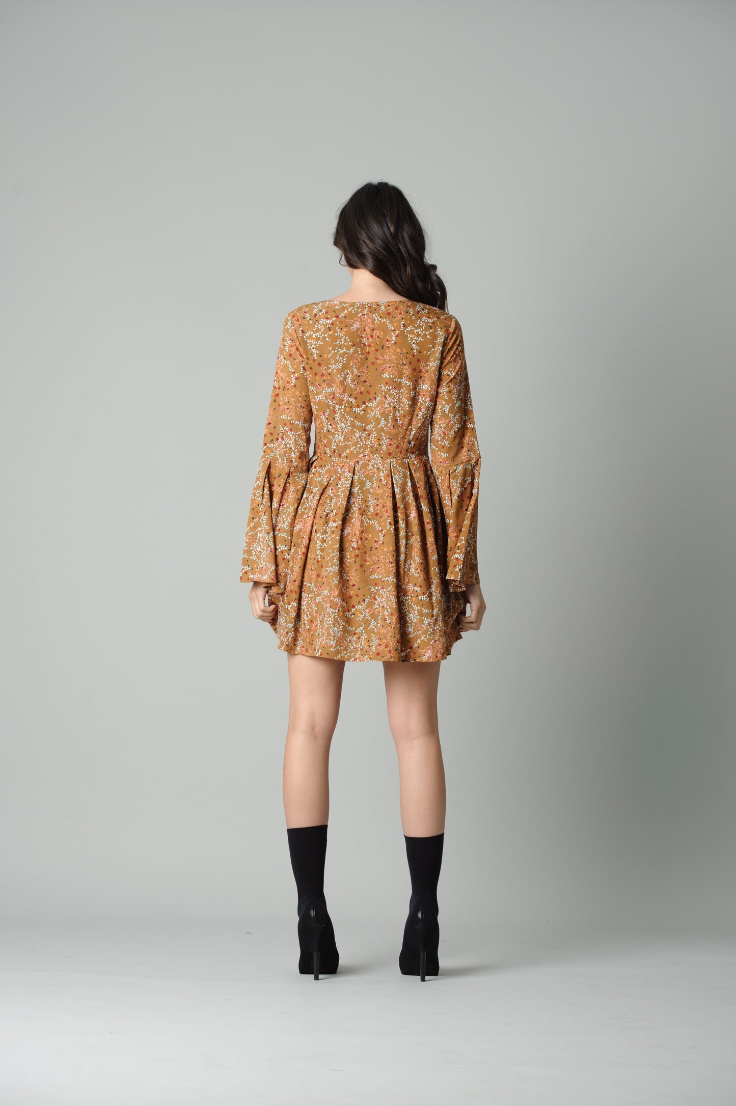 KEY MUSTARD POTPOURRI DRESS