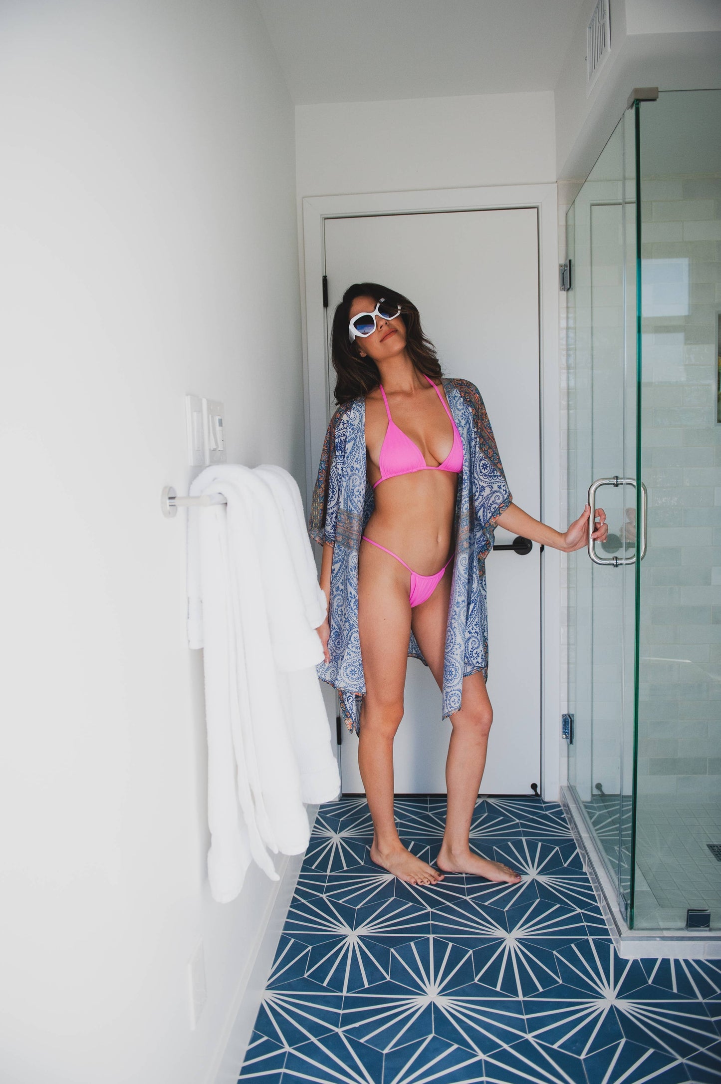 PAISLEY PRINTED KIMONO-BLUE