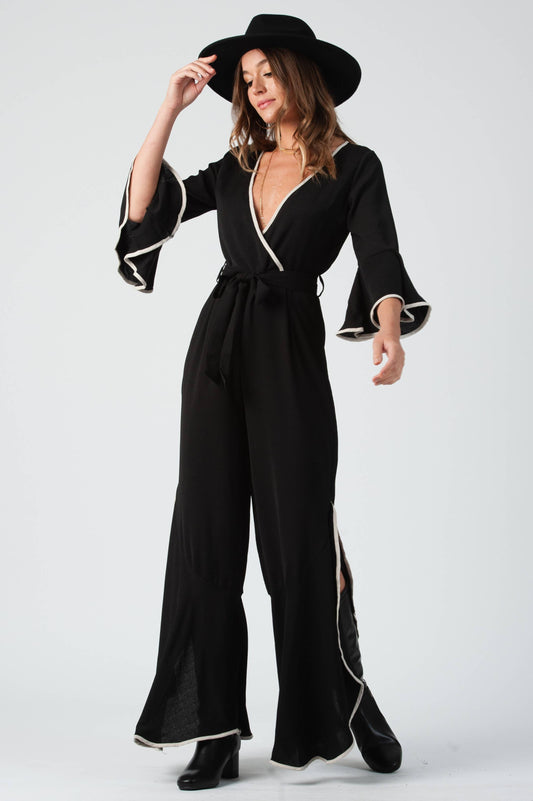 ANA SURPLICE JUMPSUIT-BLACK