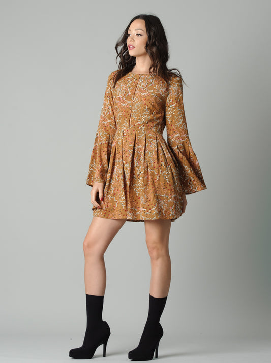 KEY MUSTARD POTPOURRI DRESS