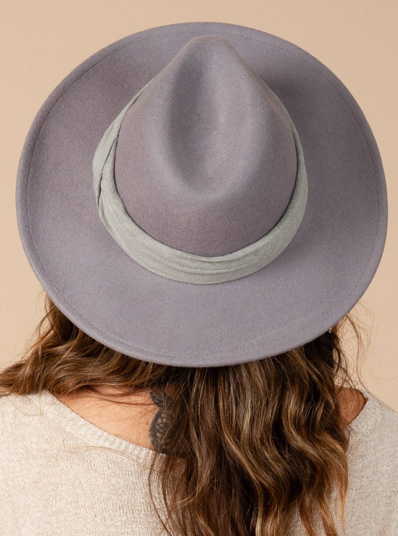 LOVELY WOOL FEDORA-GREY