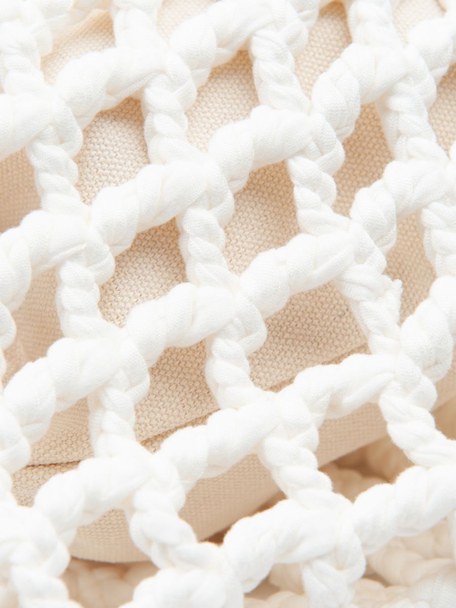 BY THE SEA WOVEN ROPE SHOULDER BAG-WHITE