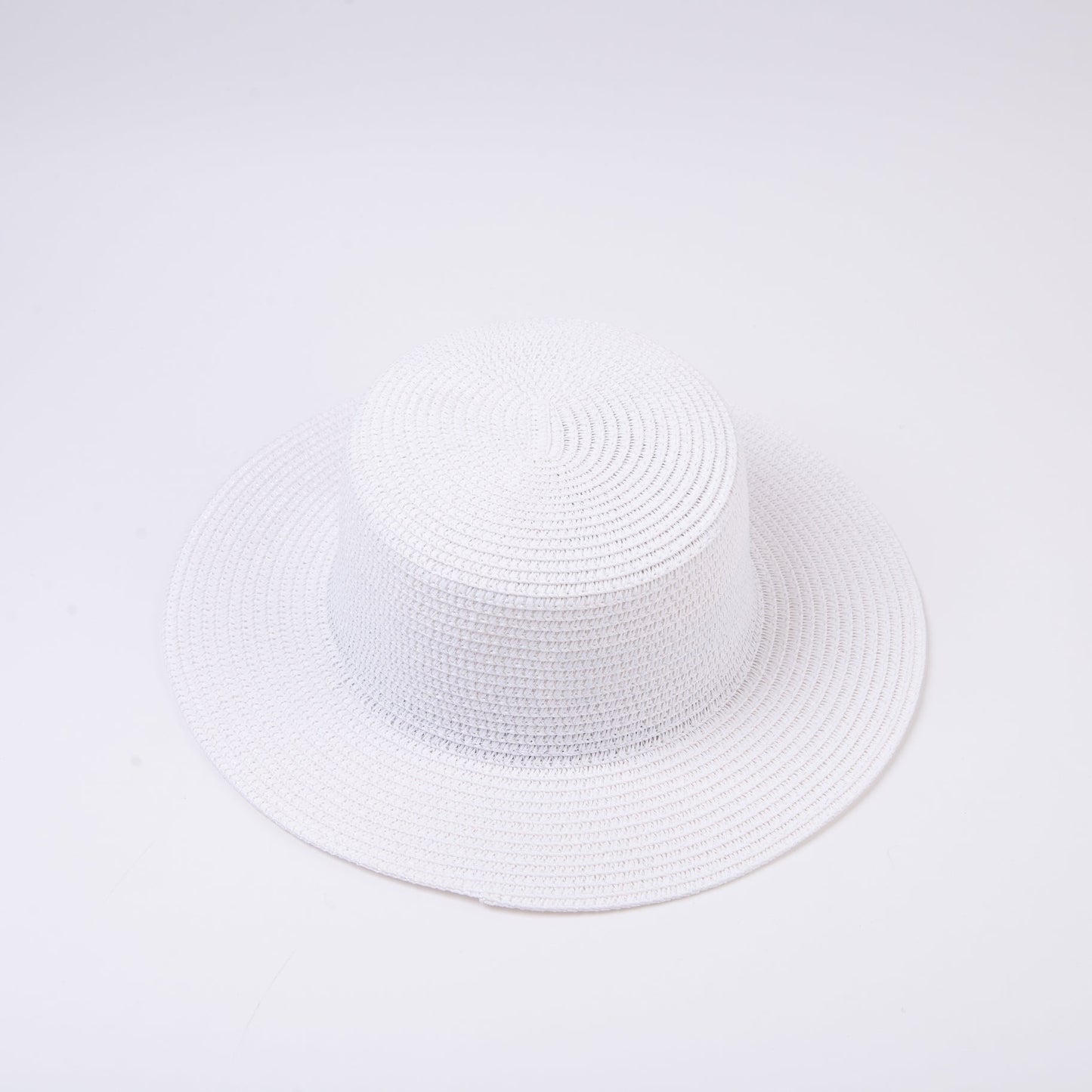 STRAW WHITE BOATER HAT