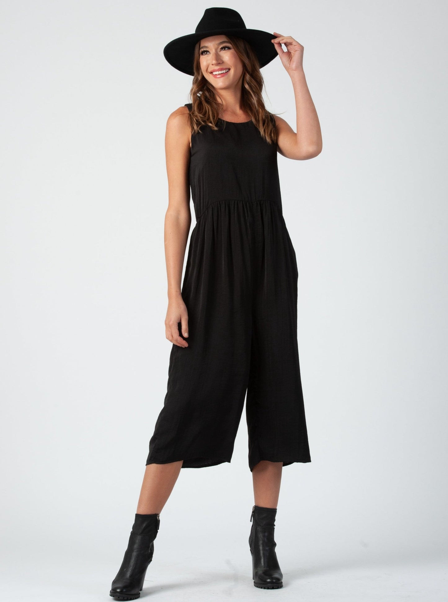 ATTICUS CULOTTE JUMPSUIT-BLACK