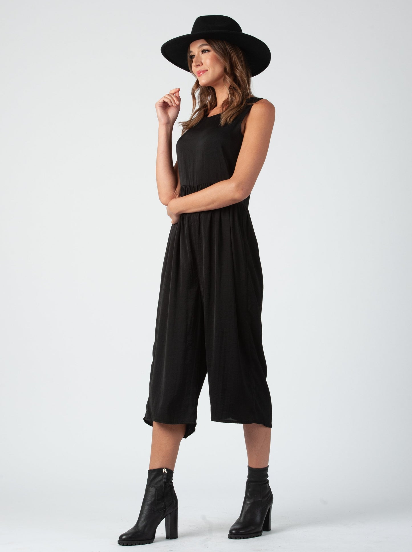 ATTICUS CULOTTE JUMPSUIT-BLACK