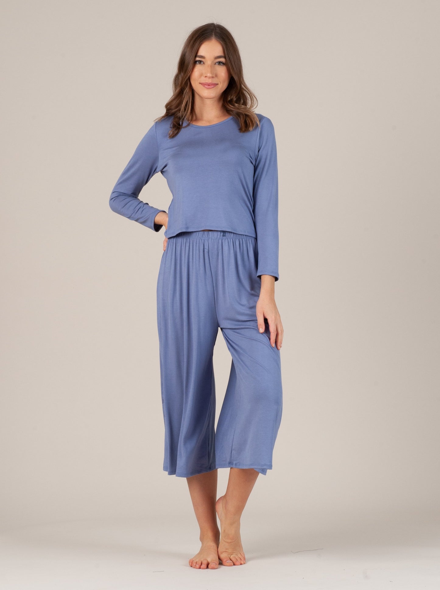 CALYPSO CULOTTE PANT-BLUE