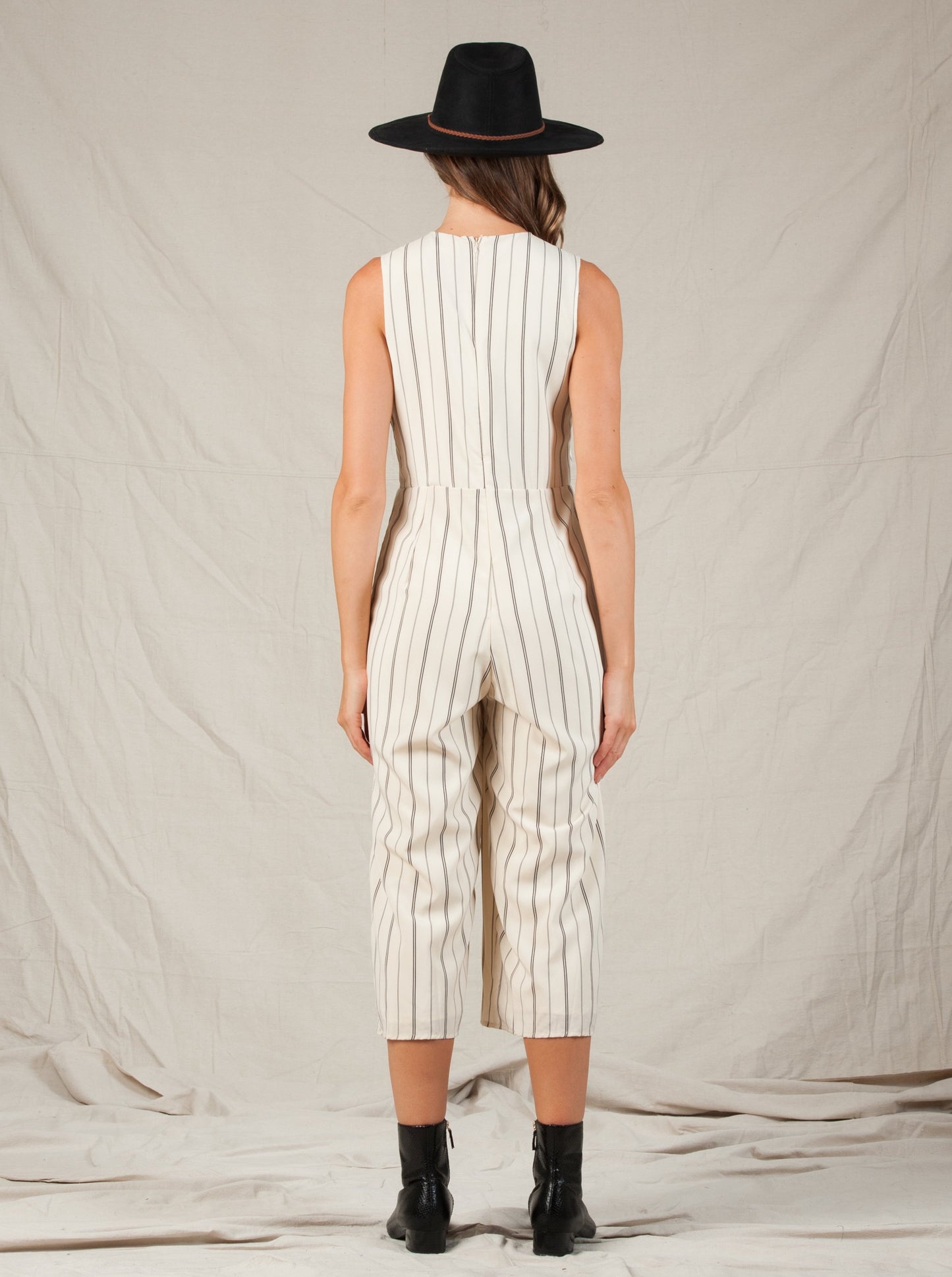 CHAYA CHEVRON STRIPED JUMPSUIT