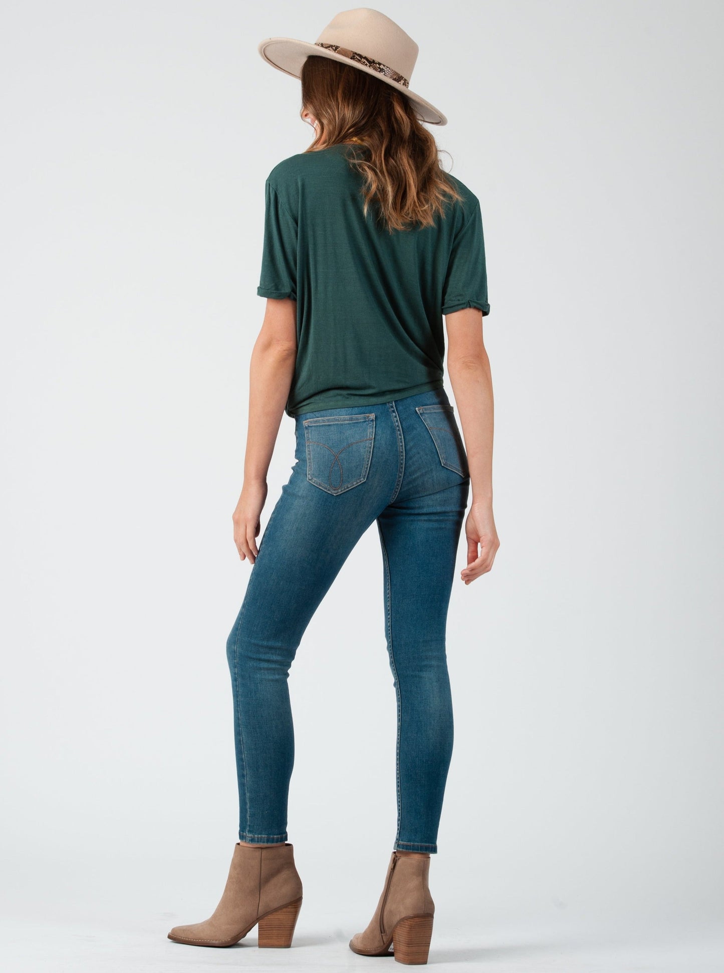 CALLIE SURPLICE DRAPE FRONT TOP-CLOVER