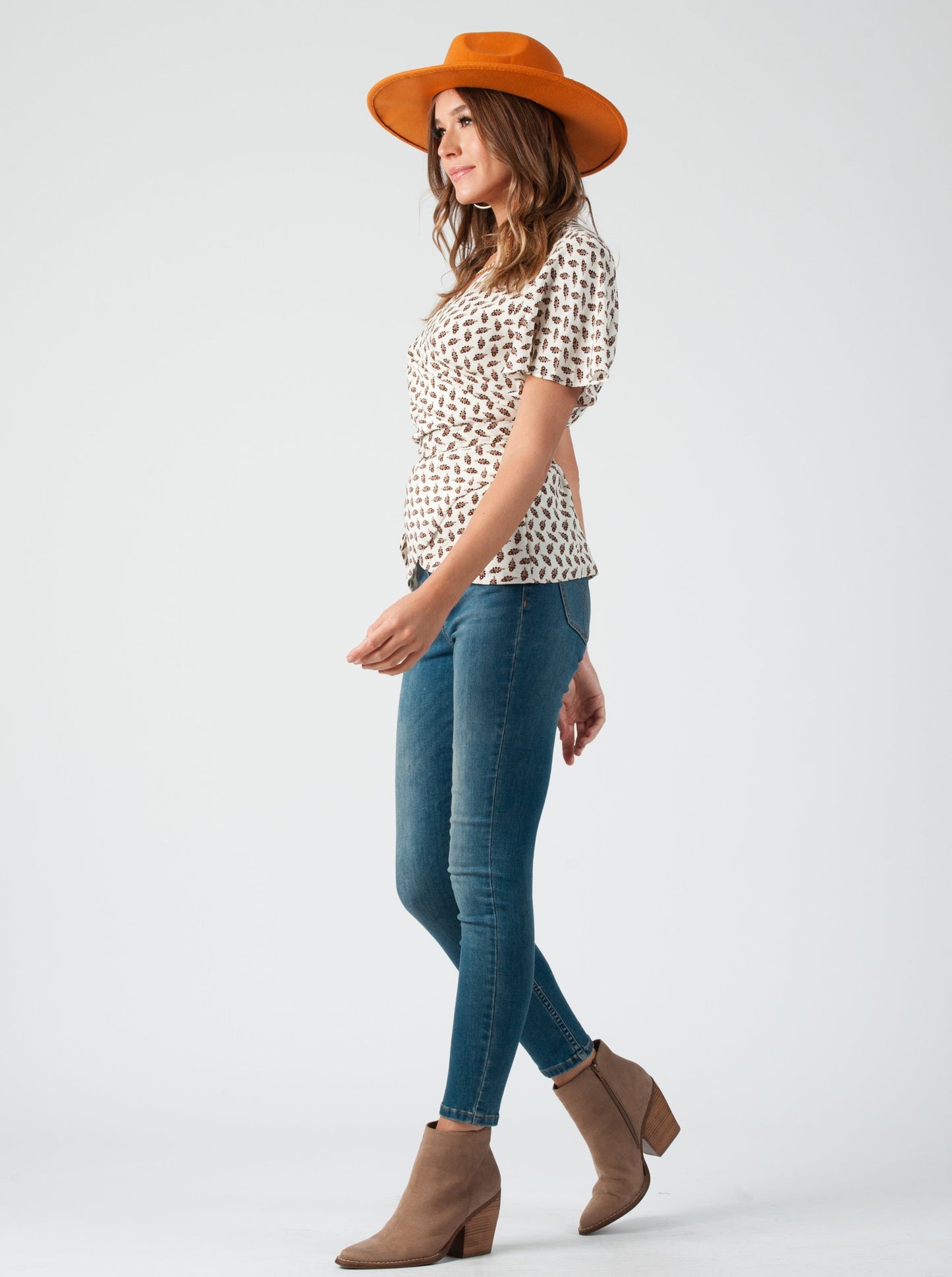 FARIS WRAP TOP-VANILLA LEAF