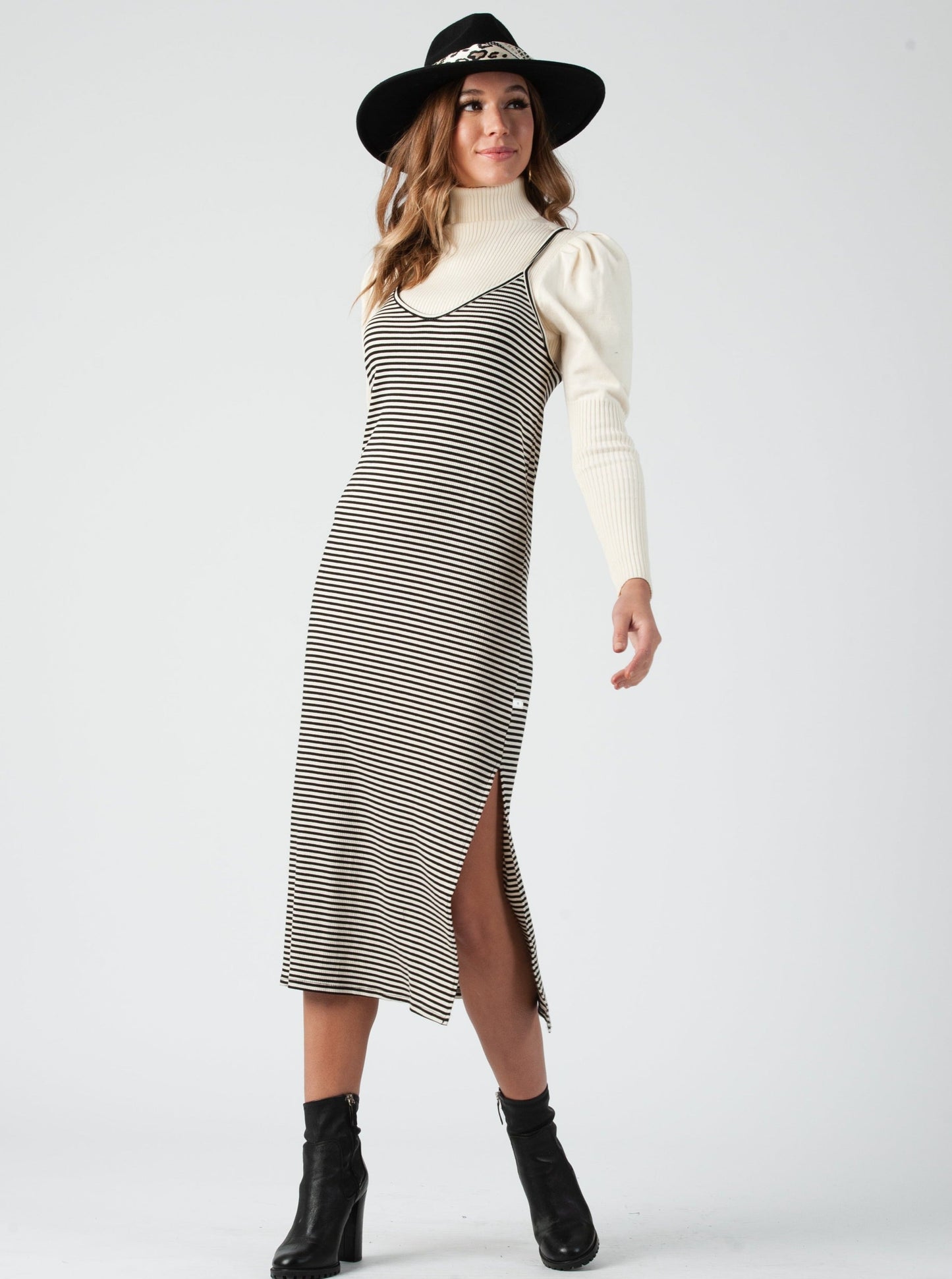 turtleneck sweater dress, front view