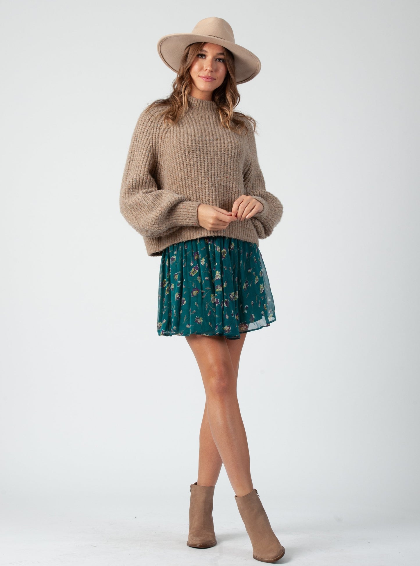 Women's Floral Print Mini Skirt