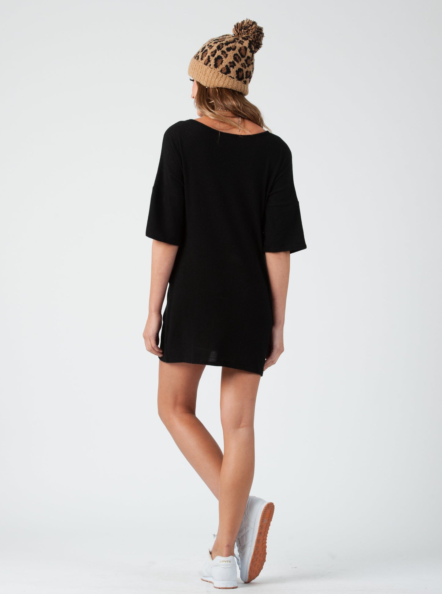 CUMULUS MINI DRESS-BLACK
