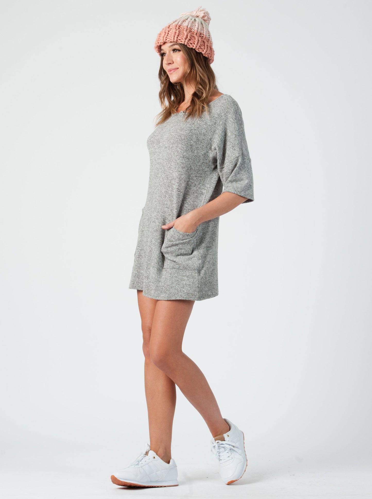 CUMULUS MINI DRESS-PEPPER