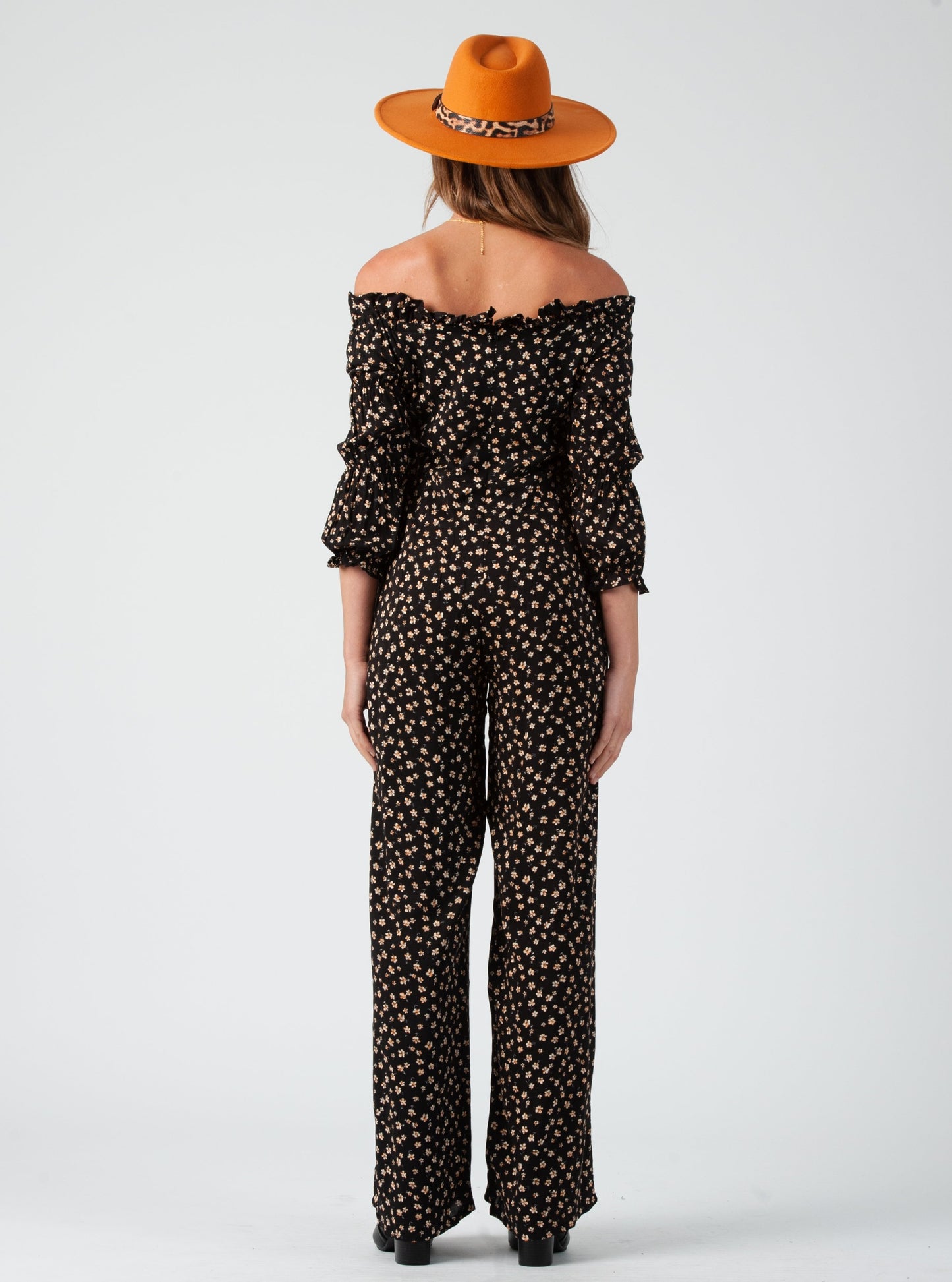 JULIET JUMPSUIT-BLACK DITSY