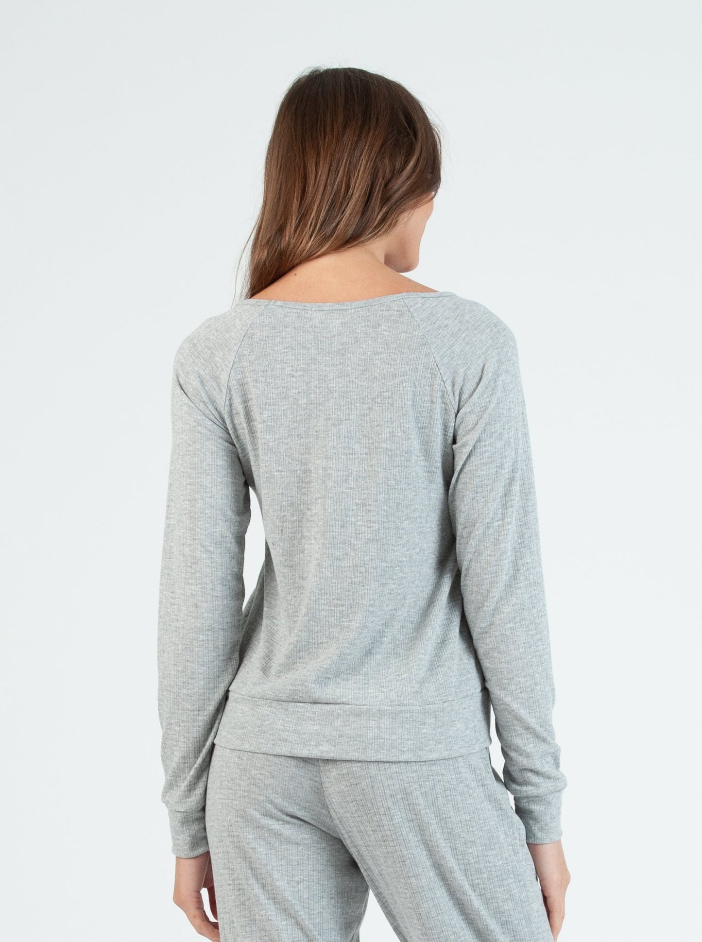 COOKIE LS TOP-GREY POINTELLE