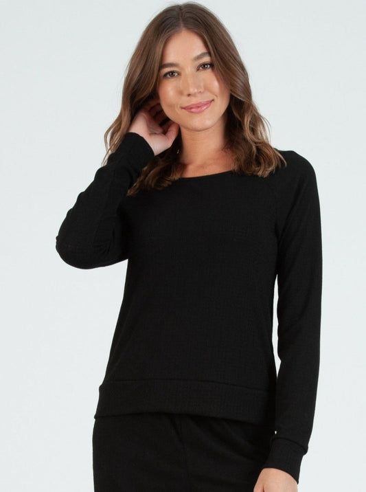 COOKIE LS TOP-BLACK POINTELLE